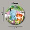 8 Ct. Zoo Animals Round Dessert Plates 7" Colorful Paper Plates for Jungle & Safari Party Themes